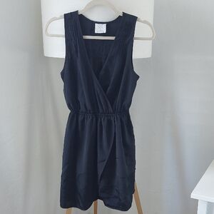 Pins & Needles Black Faux Wrap Mini Dress